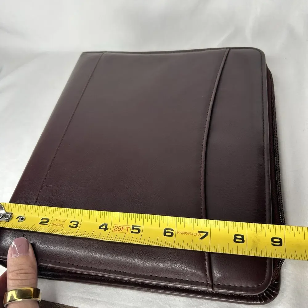 Franklin Covey Burgundy Medium Zip Around 7 Ring Planner 10” x 8.5”